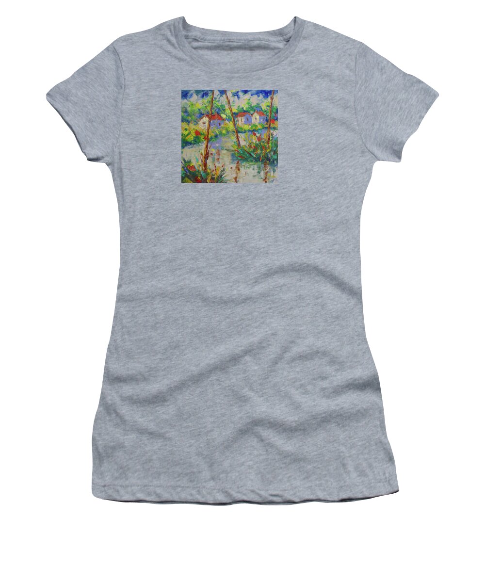 Provence Women's T-Shirt featuring the painting South of France #7 by Frederic Payet