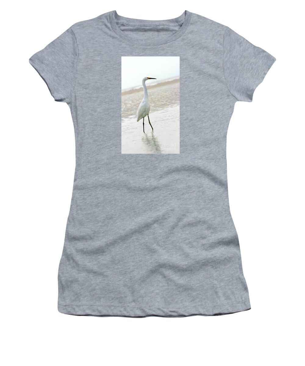  Women's T-Shirt featuring the photograph Egret #14 by Angela Rath