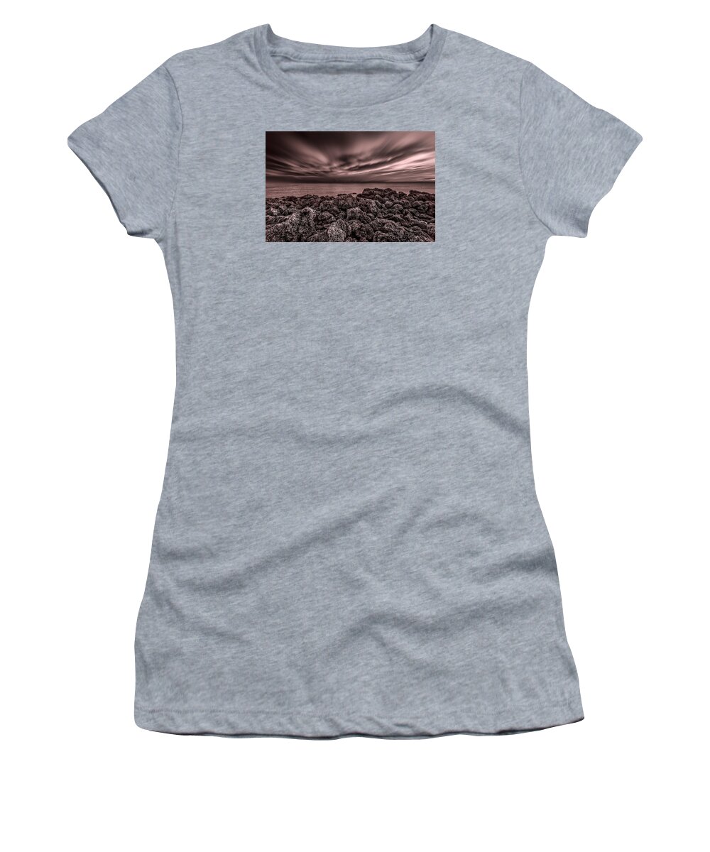 Naples Women's T-Shirt featuring the photograph Sunst over the Ocean #14 by Peter Lakomy