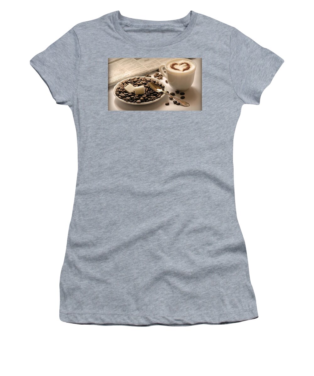 Coffee Women's T-Shirt featuring the photograph Coffee #16 by Mariel Mcmeeking