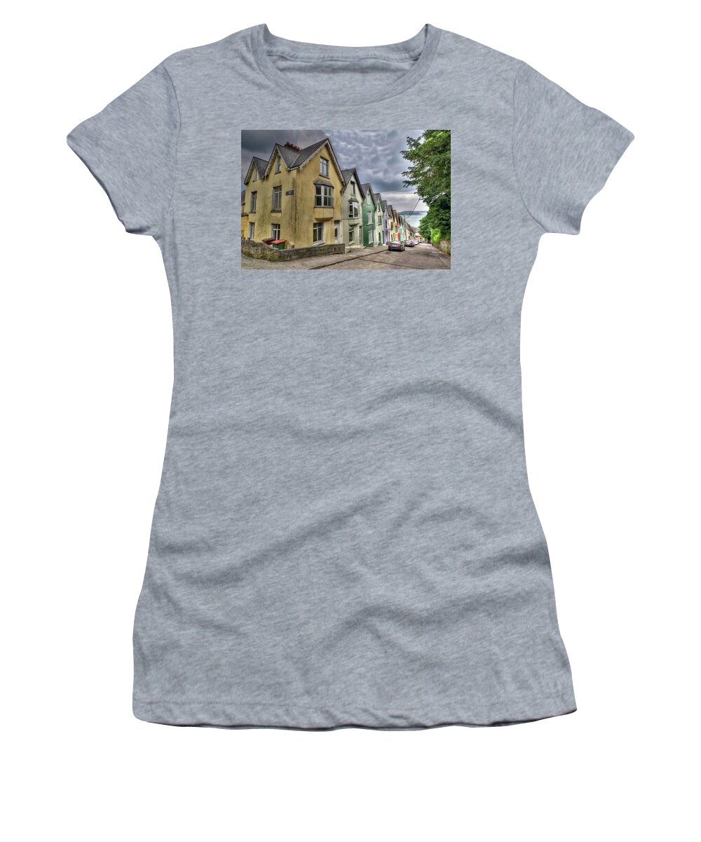 Cobh Munster Province Republic Of Ireland ‘deck Of Cards’ (23 Houses) Women's T-Shirt featuring the photograph Cobh Munster Province Republic of Ireland by Paul James Bannerman