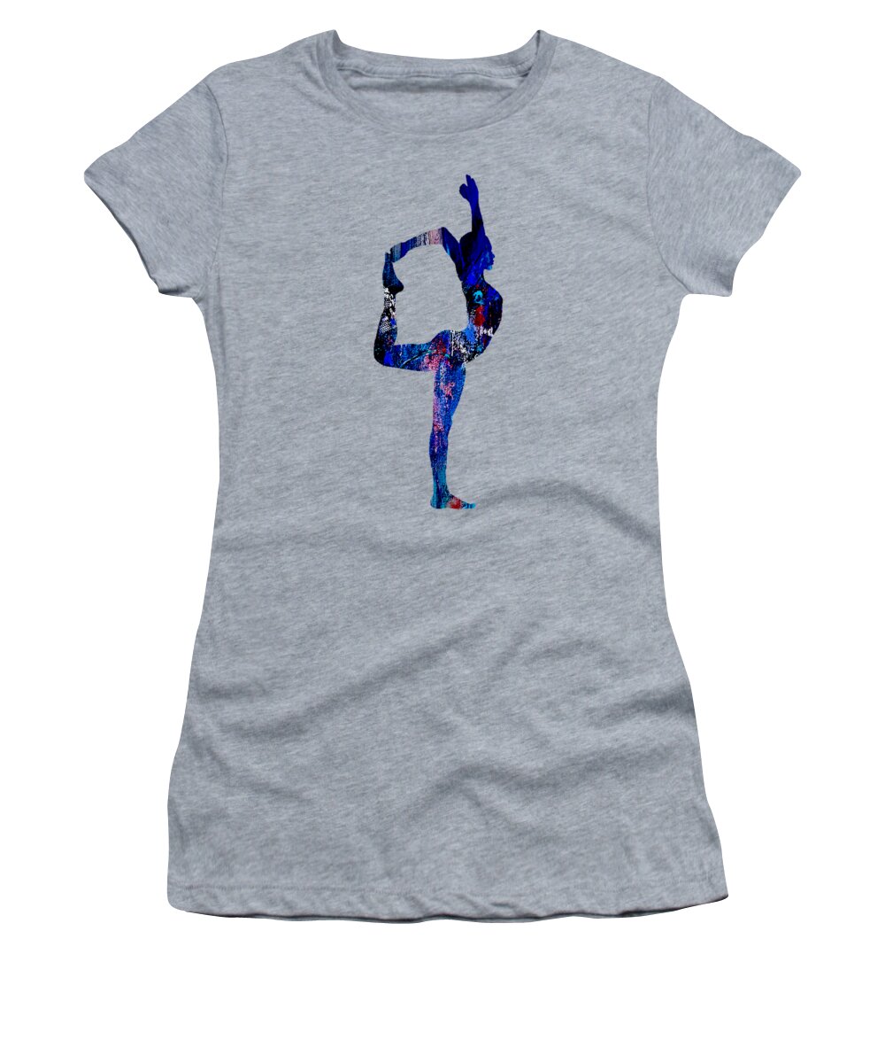 Yoga Women's T-Shirt featuring the mixed media Yoga Collection #17 by Marvin Blaine