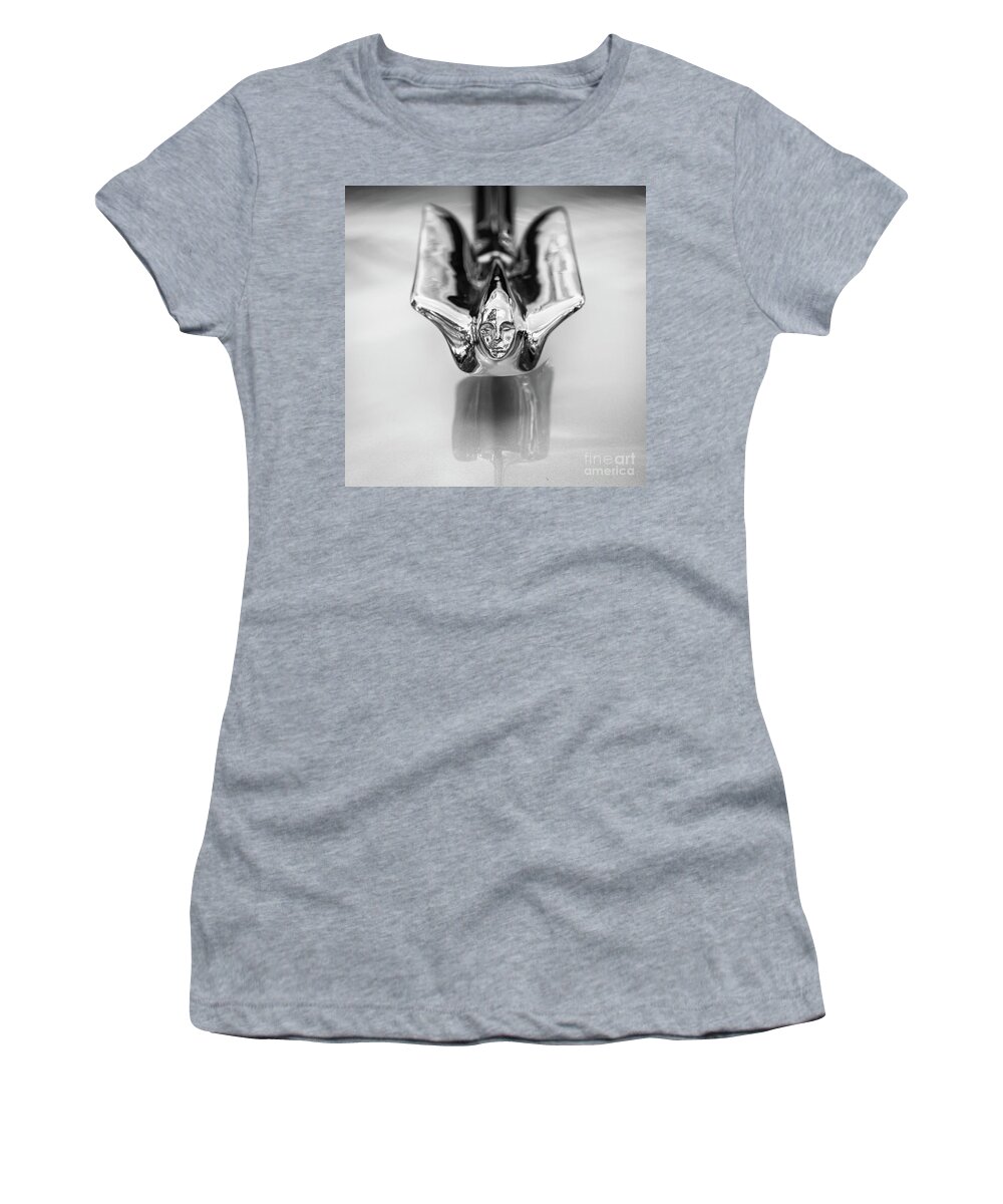 Cadillac Women's T-Shirt featuring the photograph 1947 Cadillac Hood Ornament 2 by Dennis Hedberg
