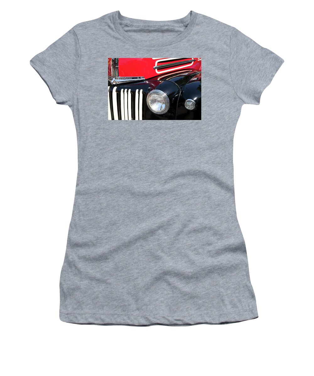 Ford Women's T-Shirt featuring the photograph 1947 Vintage Ford Pickup Truck by Theresa Tahara