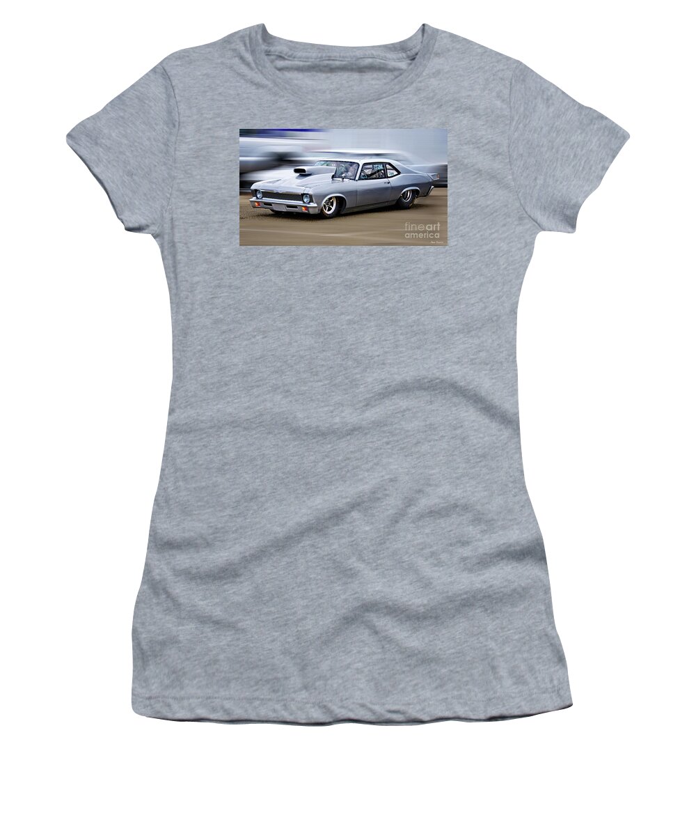 Auto Women's T-Shirt featuring the photograph 1969 Chevrolet Nova 'C Gas' Dragster by Dave Koontz