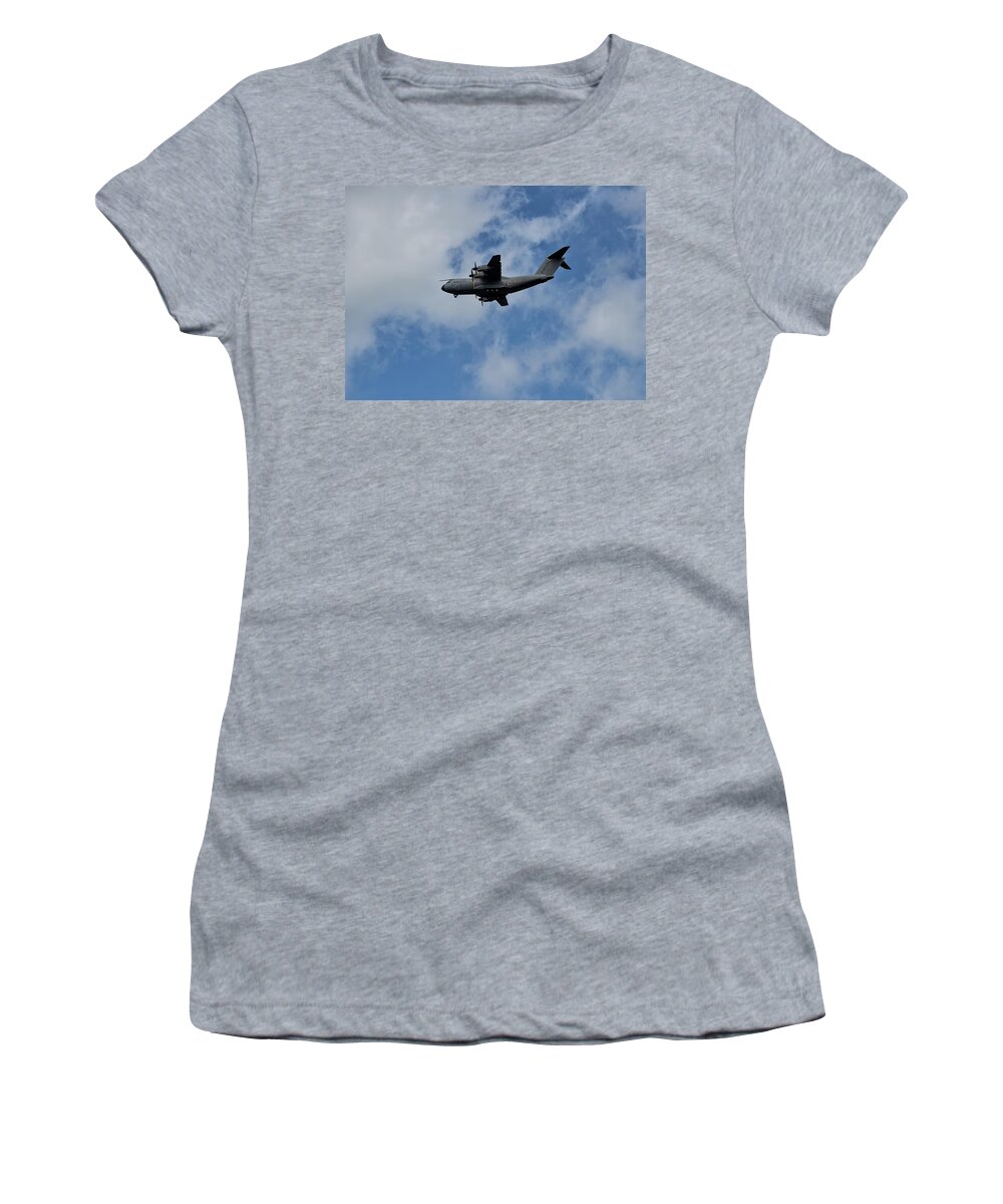 Transportation Women's T-Shirt featuring the photograph Airbus A400M #2 by Shirley Mitchell