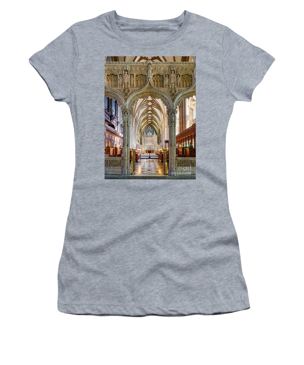 Bristol Cathedral Women's T-Shirt featuring the photograph Bristol Cathedral #2 by Colin Rayner
