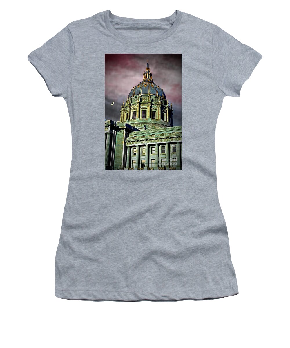 Jim Fitzpatrick Women's T-Shirt featuring the photograph City Hall San Francisco II #1 by Jim Fitzpatrick