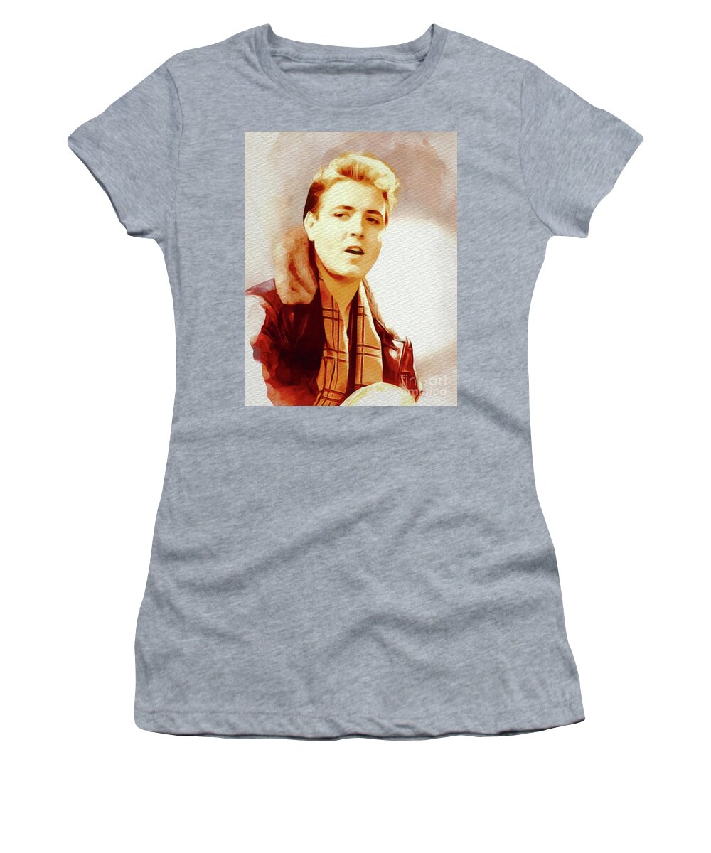 Eddie Cochran, Music Legend Women's T-Shirt by Esoterica Art Agency - Pixels