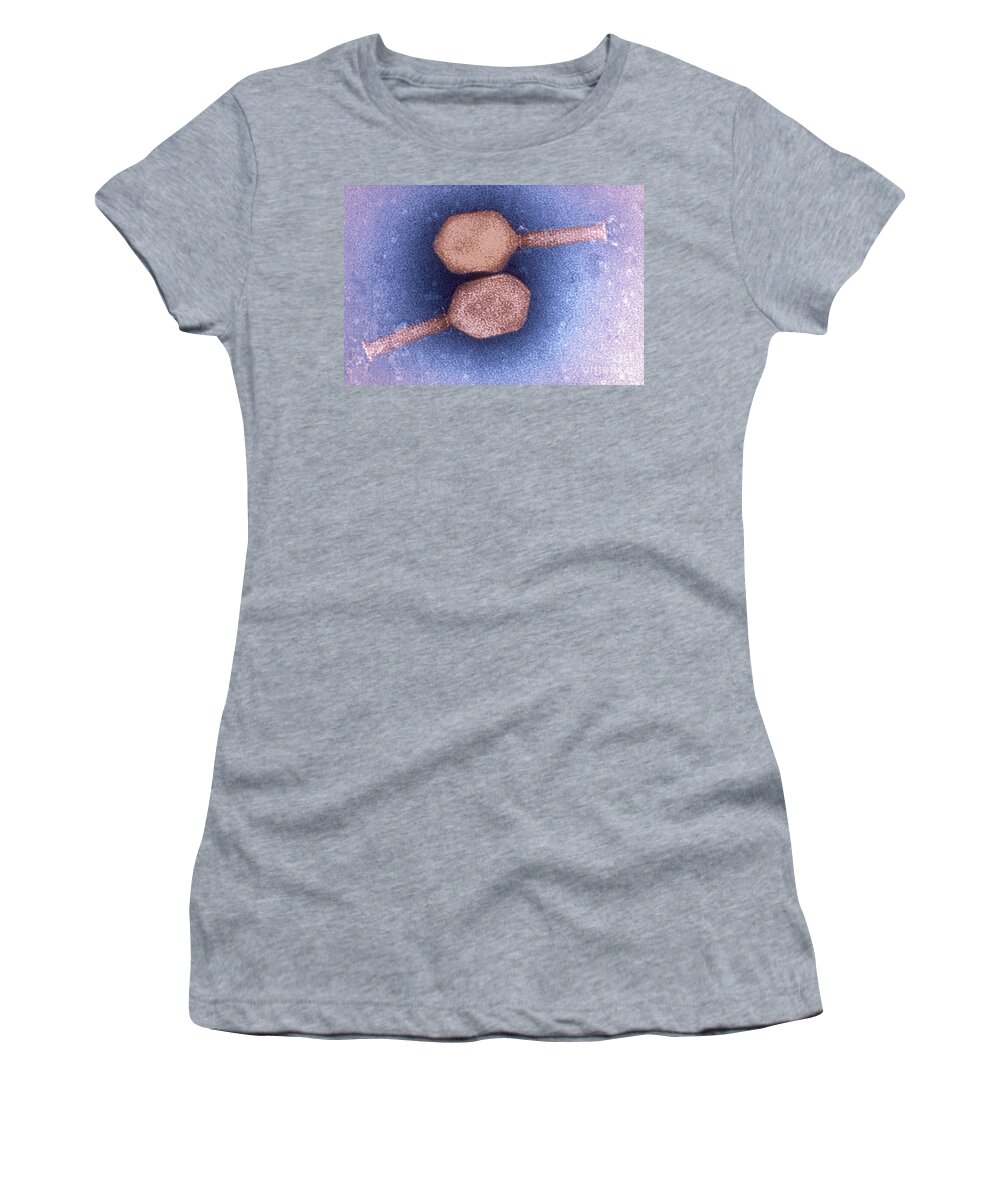 Medical Women's T-Shirt featuring the photograph Enterobacteria Phage T4 Tem #2 by Scimat