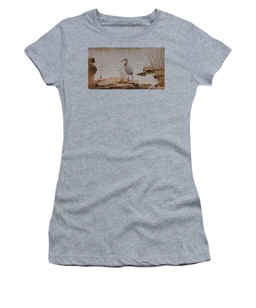 Great Women's T-Shirt featuring the photograph Great blue heron #2 by James Smullins