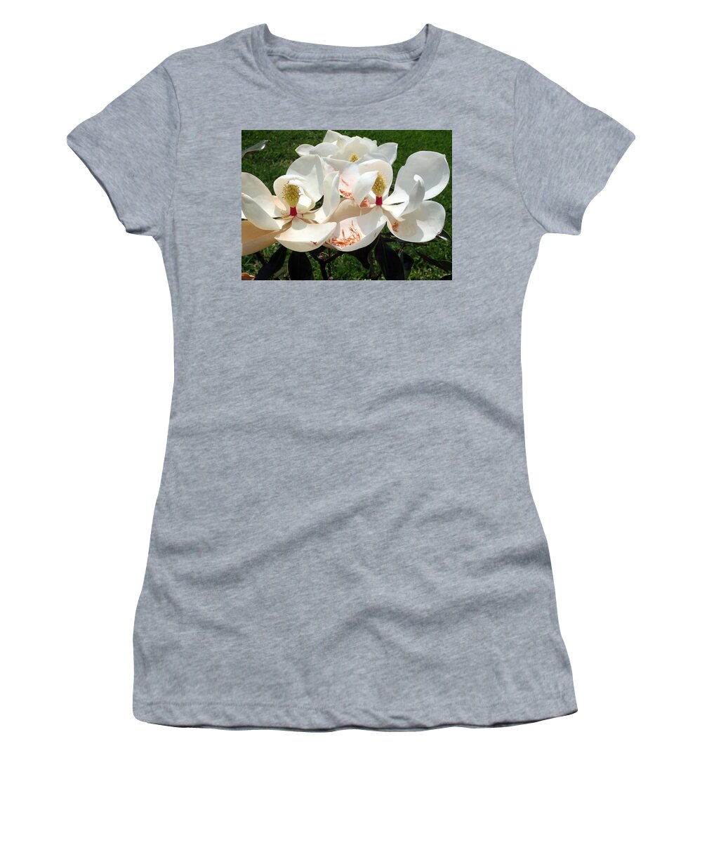 Magnolia Women's T-Shirt featuring the photograph Magnolia Blossom #1 by Farol Tomson