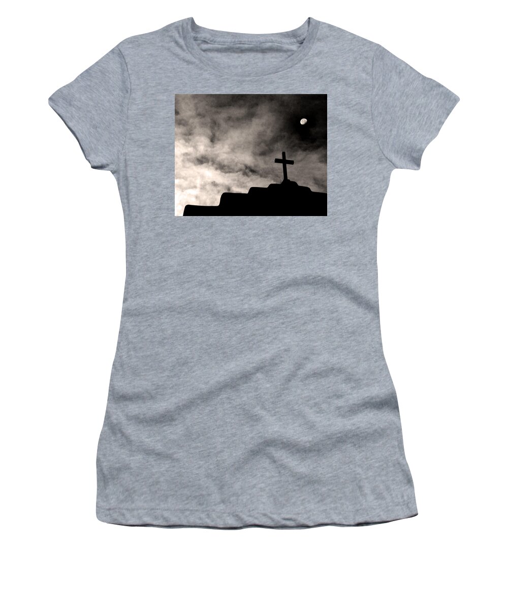 Moon Women's T-Shirt featuring the photograph New Mexico Moon #2 by Terry Fiala