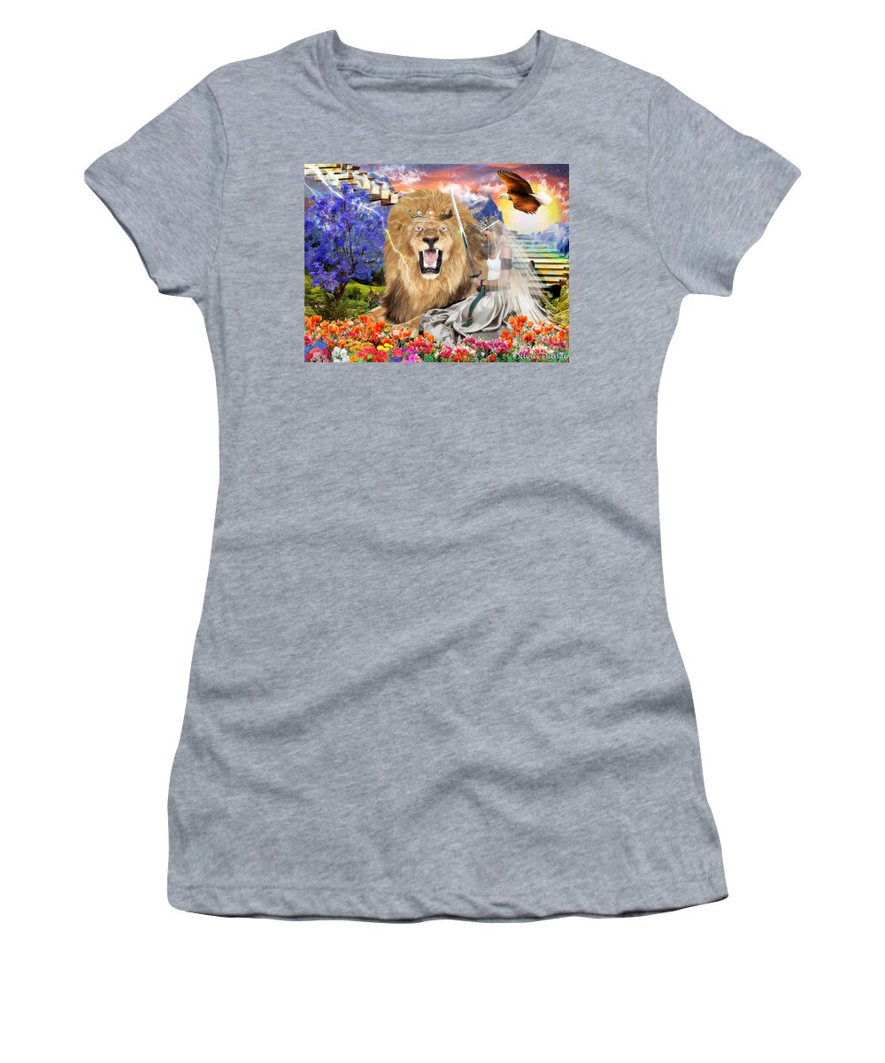 Perfect Peace Women's T-Shirt featuring the digital art Perfect Peace #2 by Dolores Develde