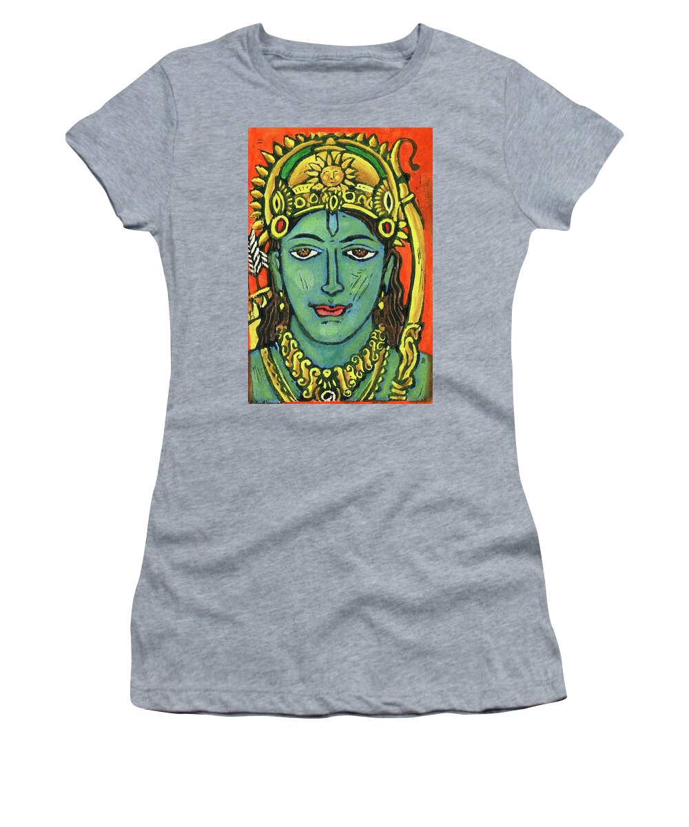 Jennifer Mazzucco Women's T-Shirt featuring the mixed media Rama #2 by Jennifer Mazzucco