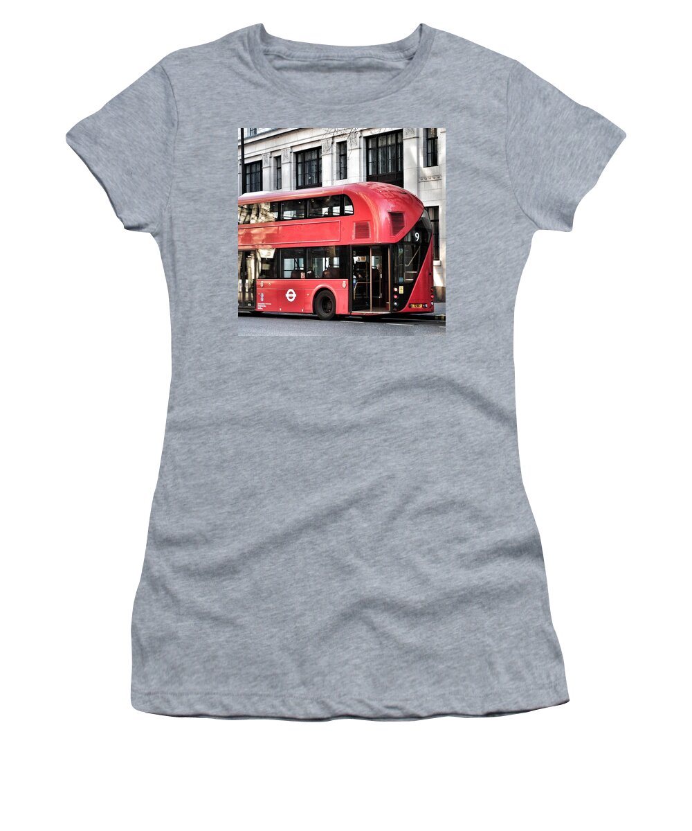 London Women's T-Shirt featuring the photograph Red Bus in London #2 by Joshua Miranda