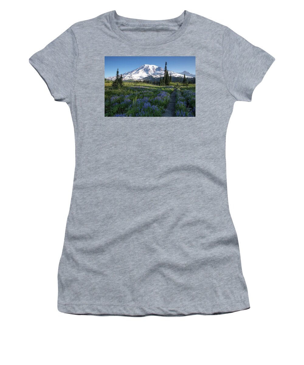 Summer Morning Women's T-Shirt featuring the photograph Summer morning #2 by Lynn Hopwood
