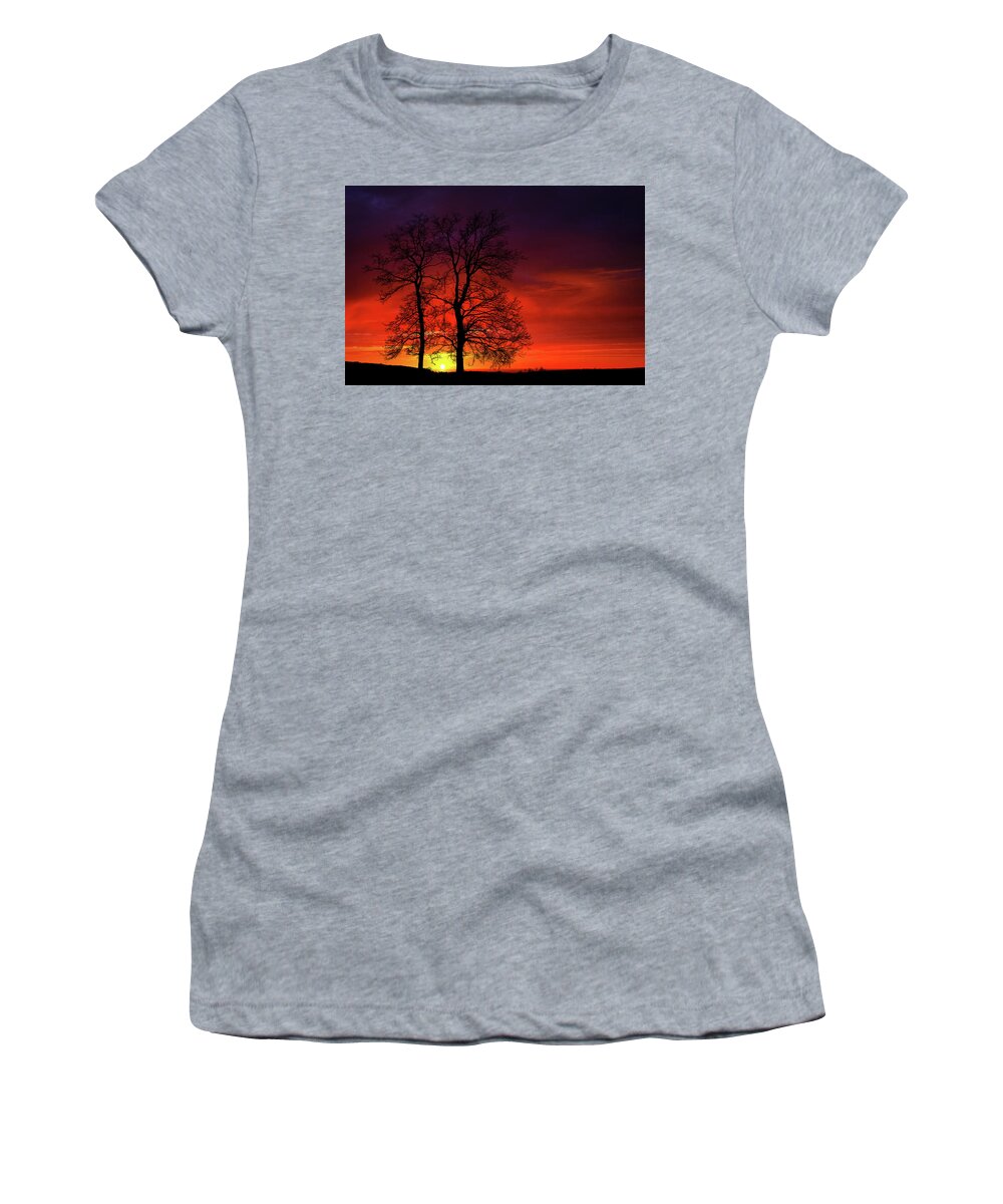 Autumn Women's T-Shirt featuring the photograph Sunset #2 by Bess Hamiti