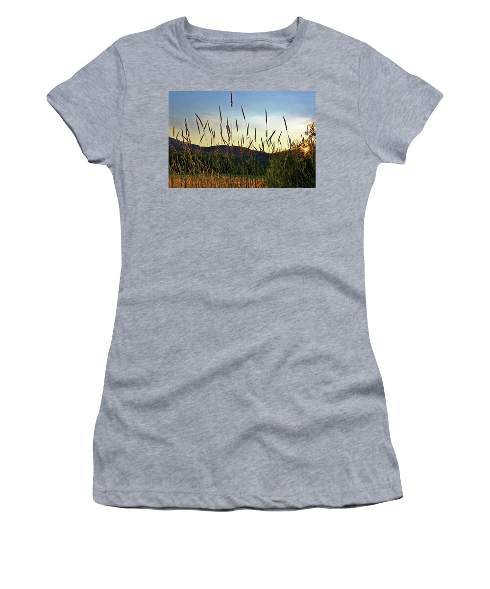Sunset Women's T-Shirt featuring the photograph Sunset Field by Doolittle Photography and Art
