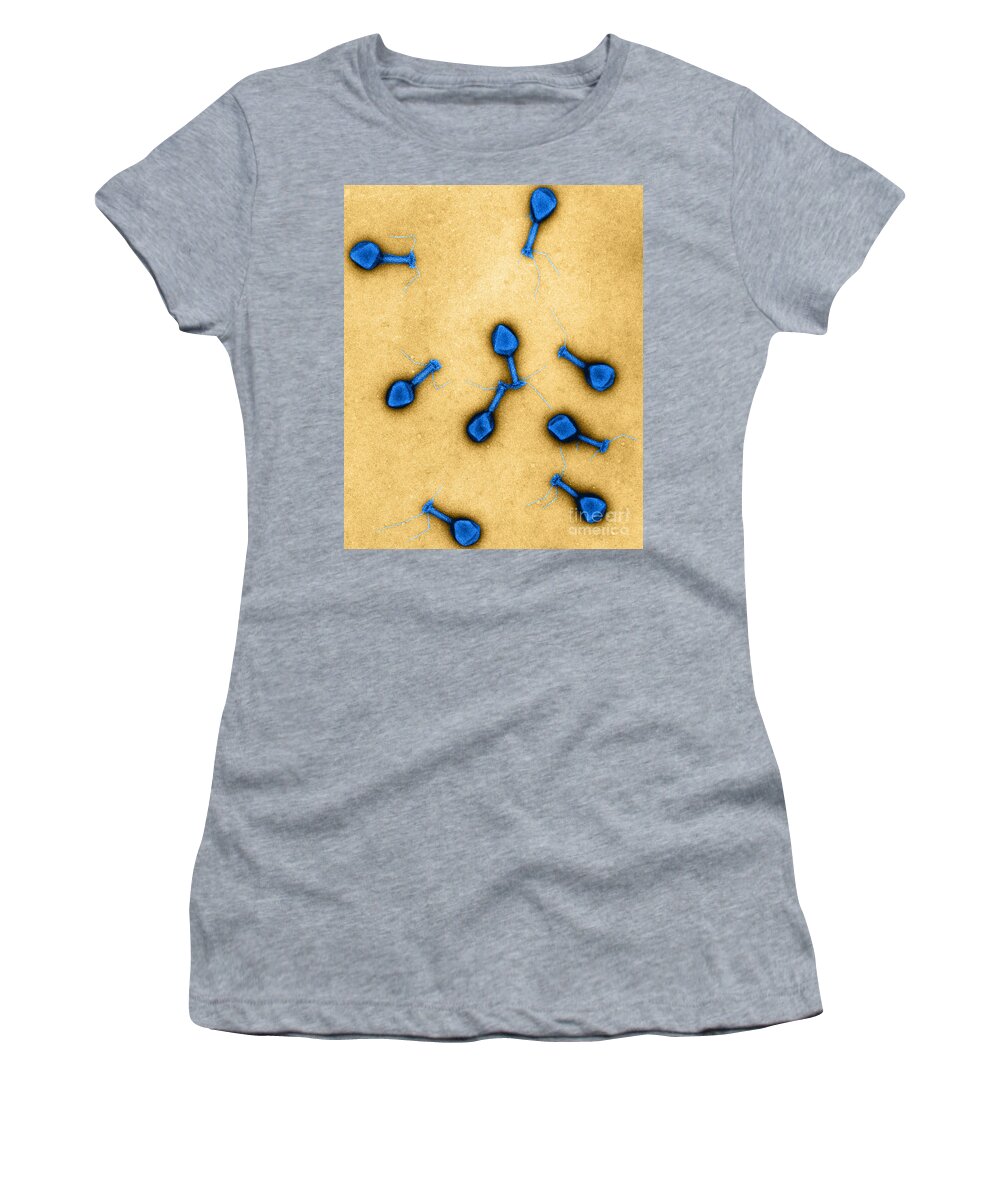 Science Women's T-Shirt featuring the photograph T4 Bacteriophages, Tem #2 by Lee D. Simon