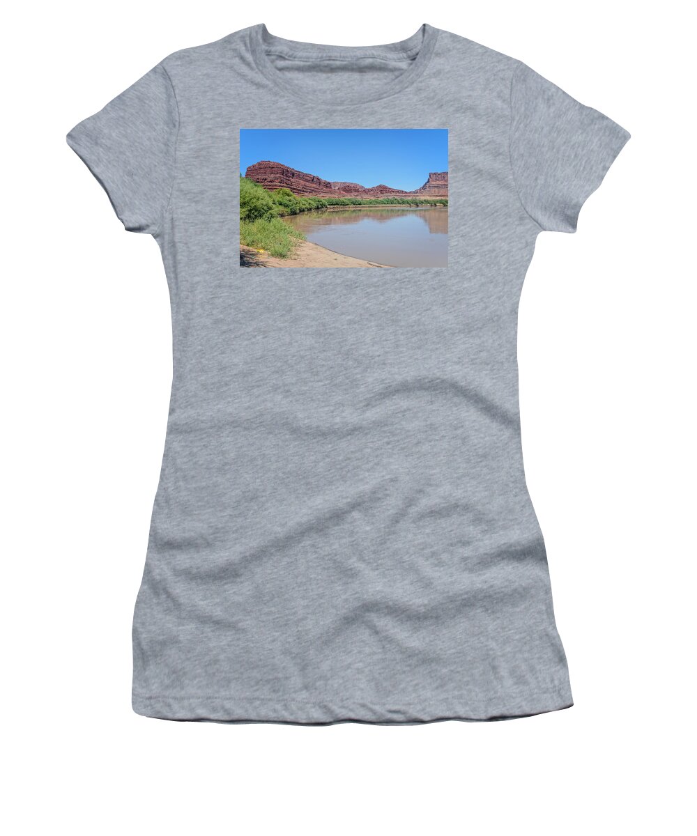 Colorado Plateau Women's T-Shirt featuring the photograph The Colorado River #2 by Jim Thompson