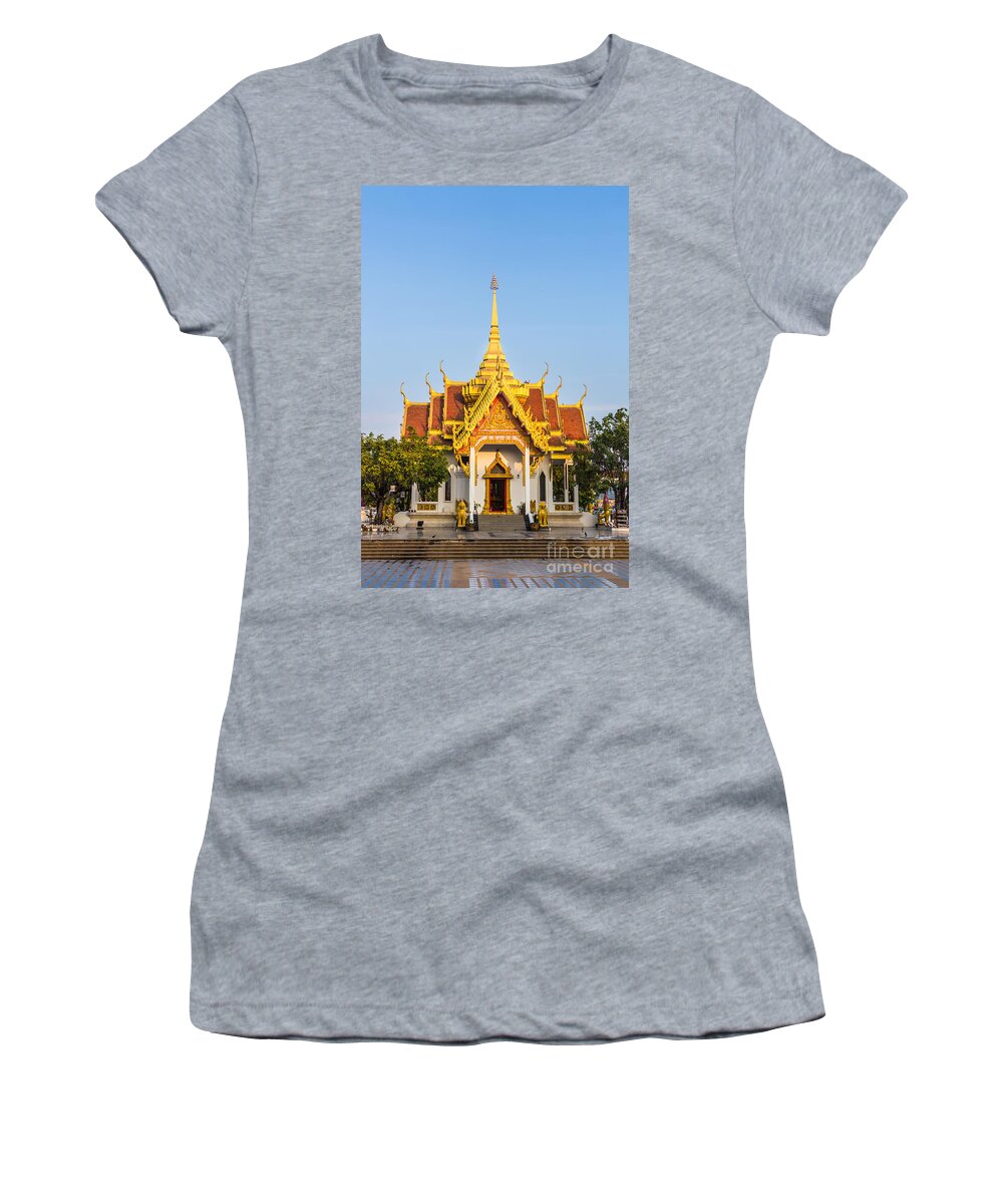 Buddhism Women's T-Shirt featuring the photograph Ubon Ratchatani temple #2 by Didier Marti
