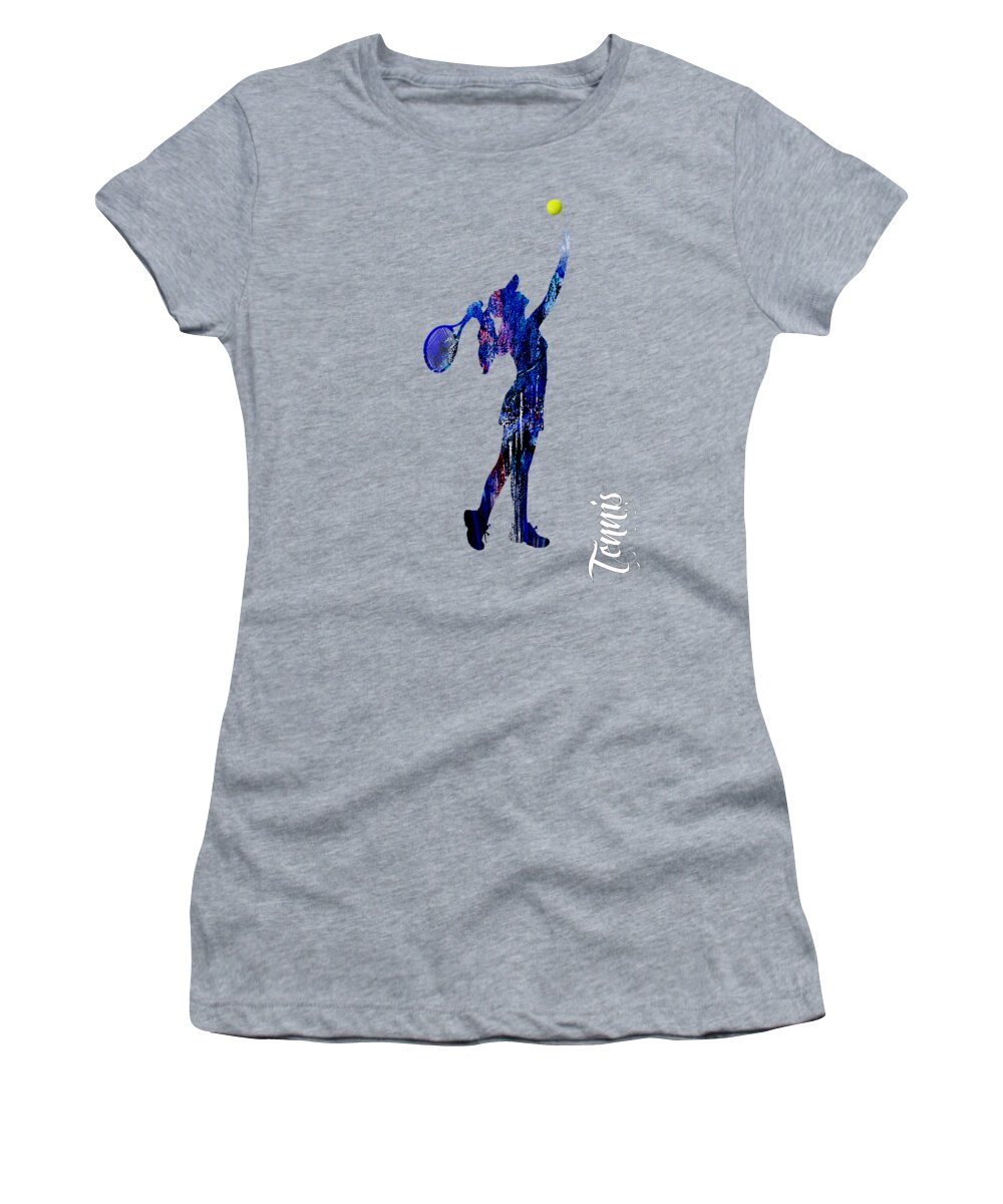 Tennis Women's T-Shirt featuring the mixed media Womens Tennis Collection #2 by Marvin Blaine