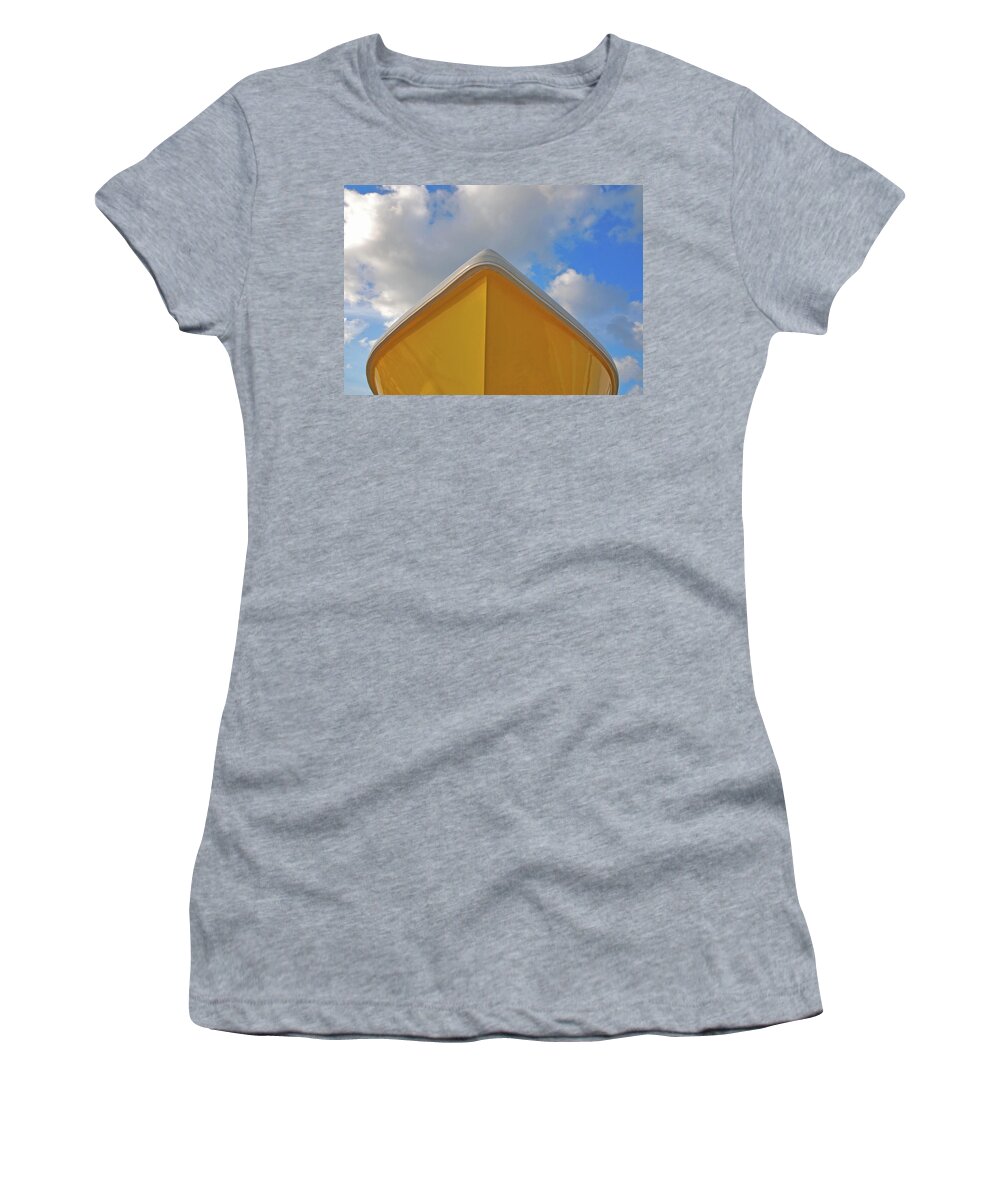 Boats Women's T-Shirt featuring the digital art 21- Mellow Yellow by Joseph Keane