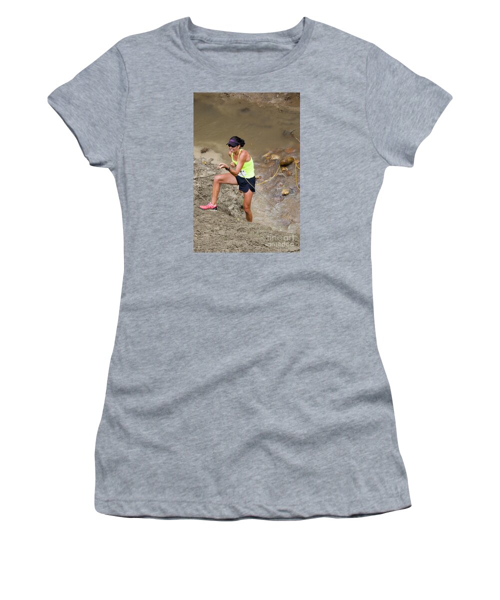 Pikes Peak Road Runners Women's T-Shirt featuring the photograph Pikes Peak Road Runners Fall Series Race #23 by Steven Krull