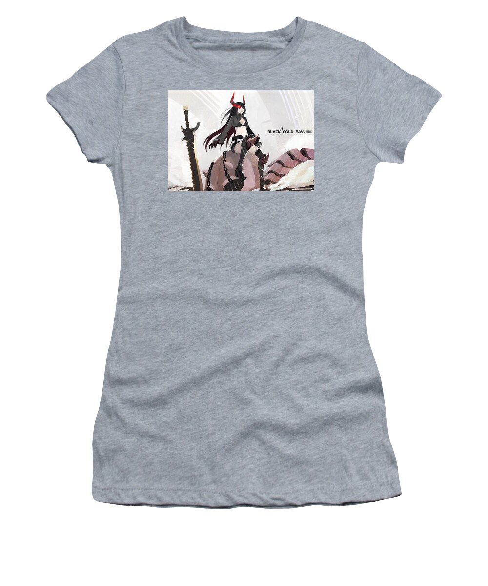 Black Rock Shooter Women's T-Shirt featuring the digital art Black Rock Shooter #27 by Super Lovely