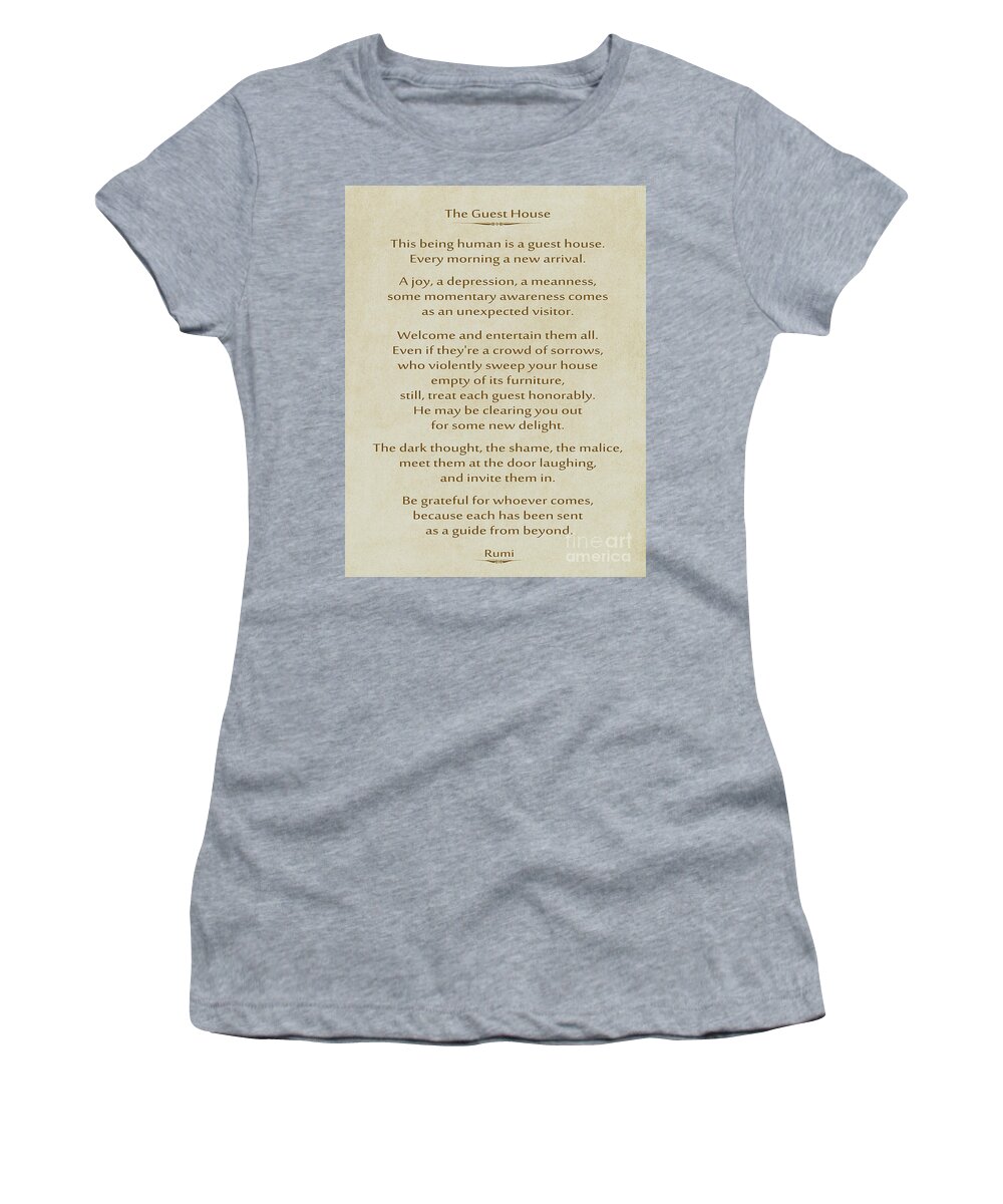 Rumi Women's T-Shirt featuring the photograph 29- The Guest House by Joseph Keane