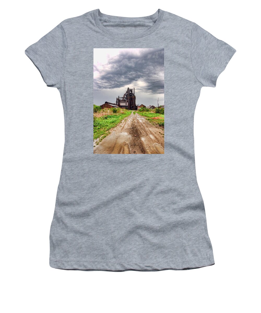 Bethlehem Steel Women's T-Shirt featuring the photograph Bethlehem Steel #3 by Michael Dorn