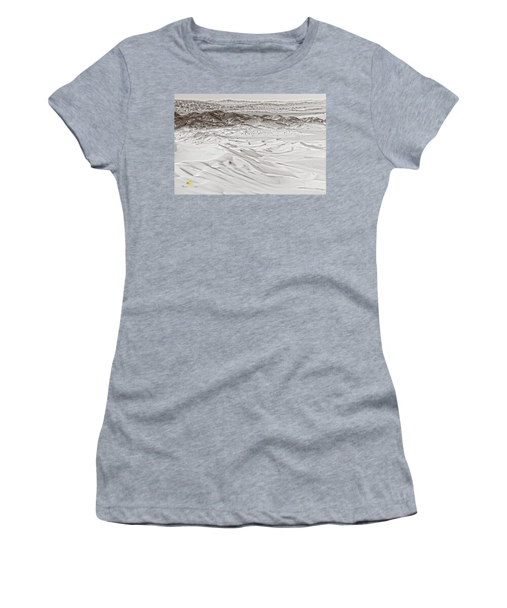 Aerial Shots Women's T-Shirt featuring the photograph Dumont Dunes 3 by Jim Thompson