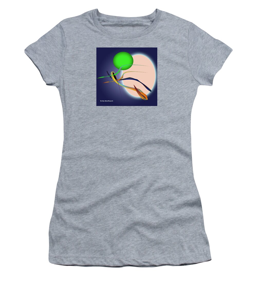 Abstract Women's T-Shirt featuring the digital art Forevermore #3 by Iris Gelbart