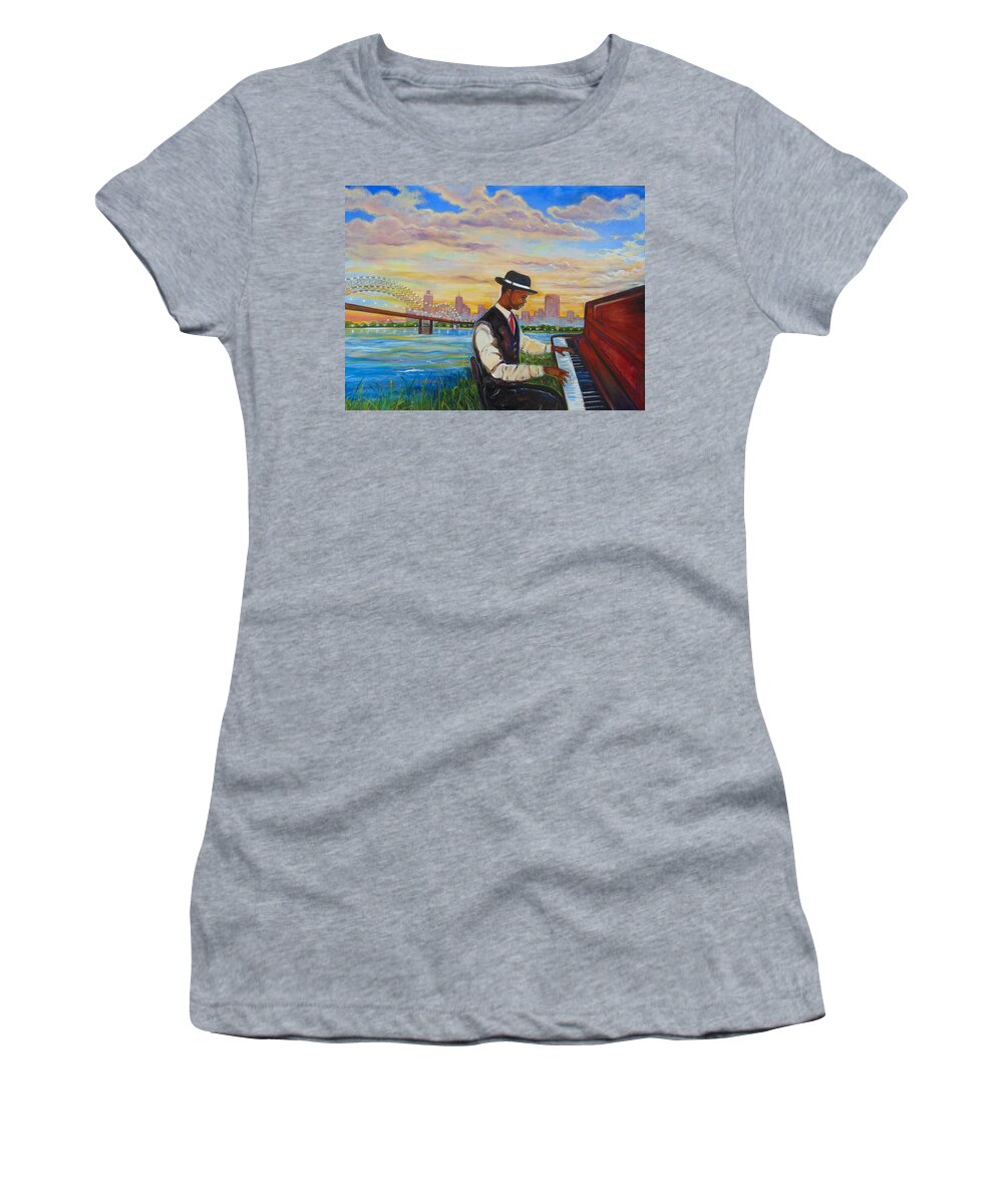 Memphis Art Women's T-Shirt featuring the painting Memphis #1 by Emery Franklin