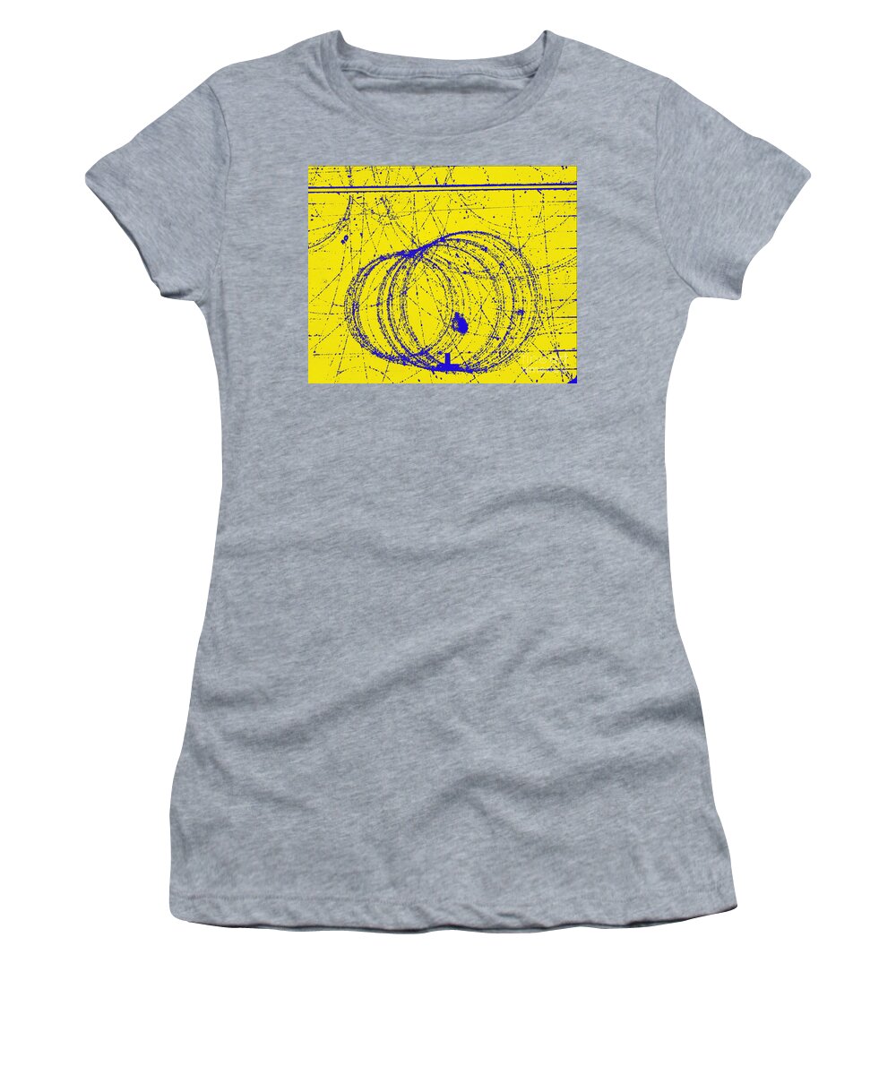 Cloud Chamber Women's T-Shirt featuring the photograph Positron Tracks #3 by Omikron