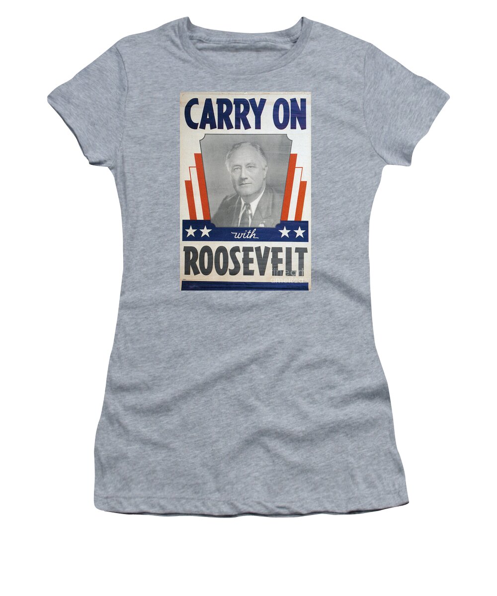 1940 Women's T-Shirt featuring the photograph Presidential Campaign, 1940 #7 by Granger