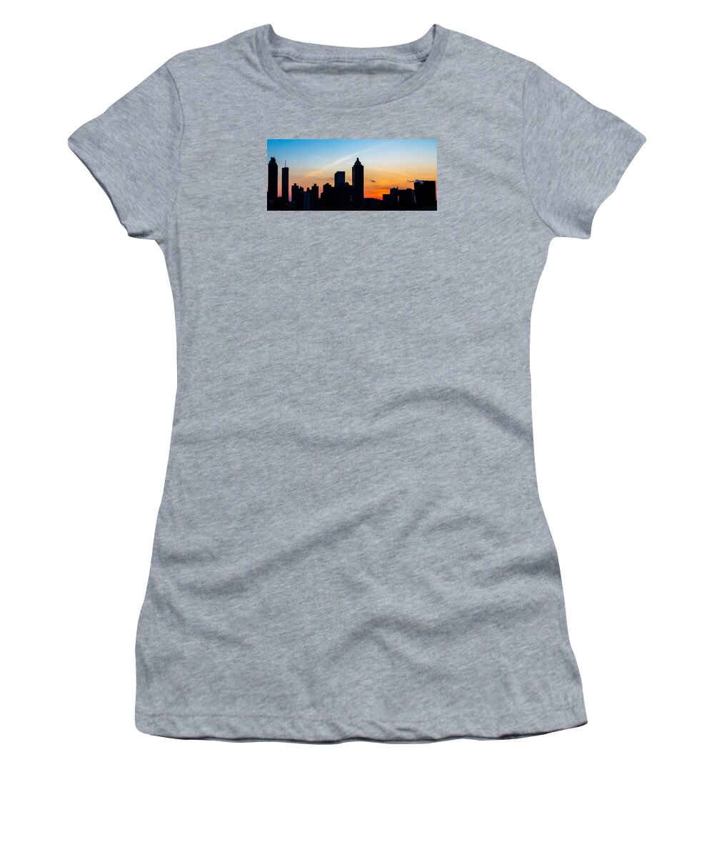 Sunset Women's T-Shirt featuring the photograph Sunset in Atlanta #3 by Mike Dunn