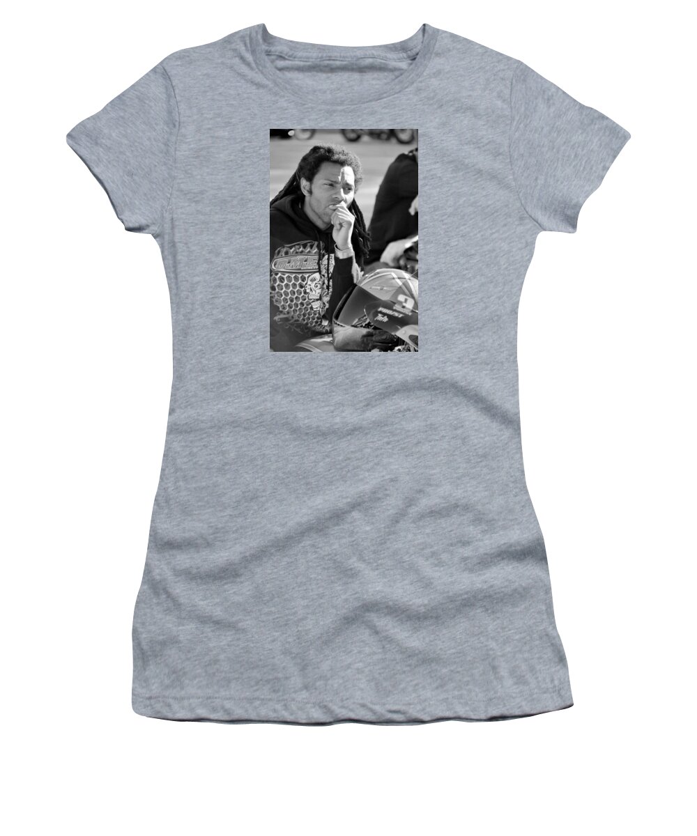 Motorcycle Women's T-Shirt featuring the photograph Terence Angela #3 by Jack Norton