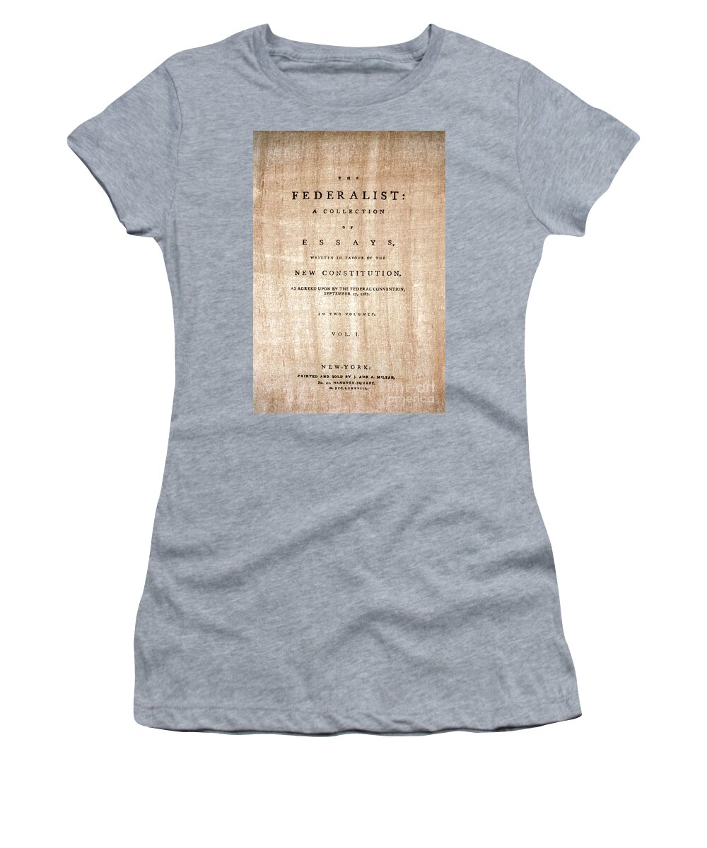 1788 Women's T-Shirt featuring the drawing The Federalist, 1788 #5 by Granger