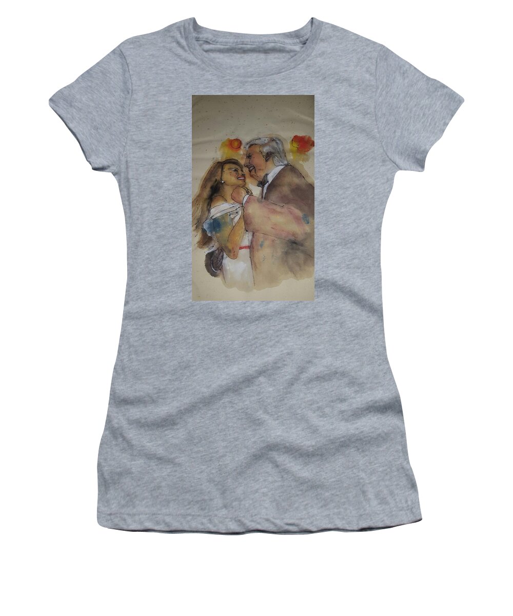 Presidential Dance. 2016. Election. Donald Trump Campaign Women's T-Shirt featuring the painting 2016 Presidential campaign album #31 by Debbi Saccomanno Chan