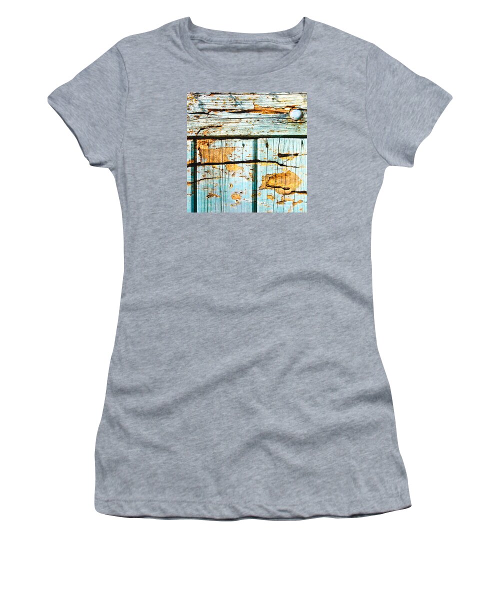 Abstract Women's T-Shirt featuring the photograph Wooden background #31 by Tom Gowanlock