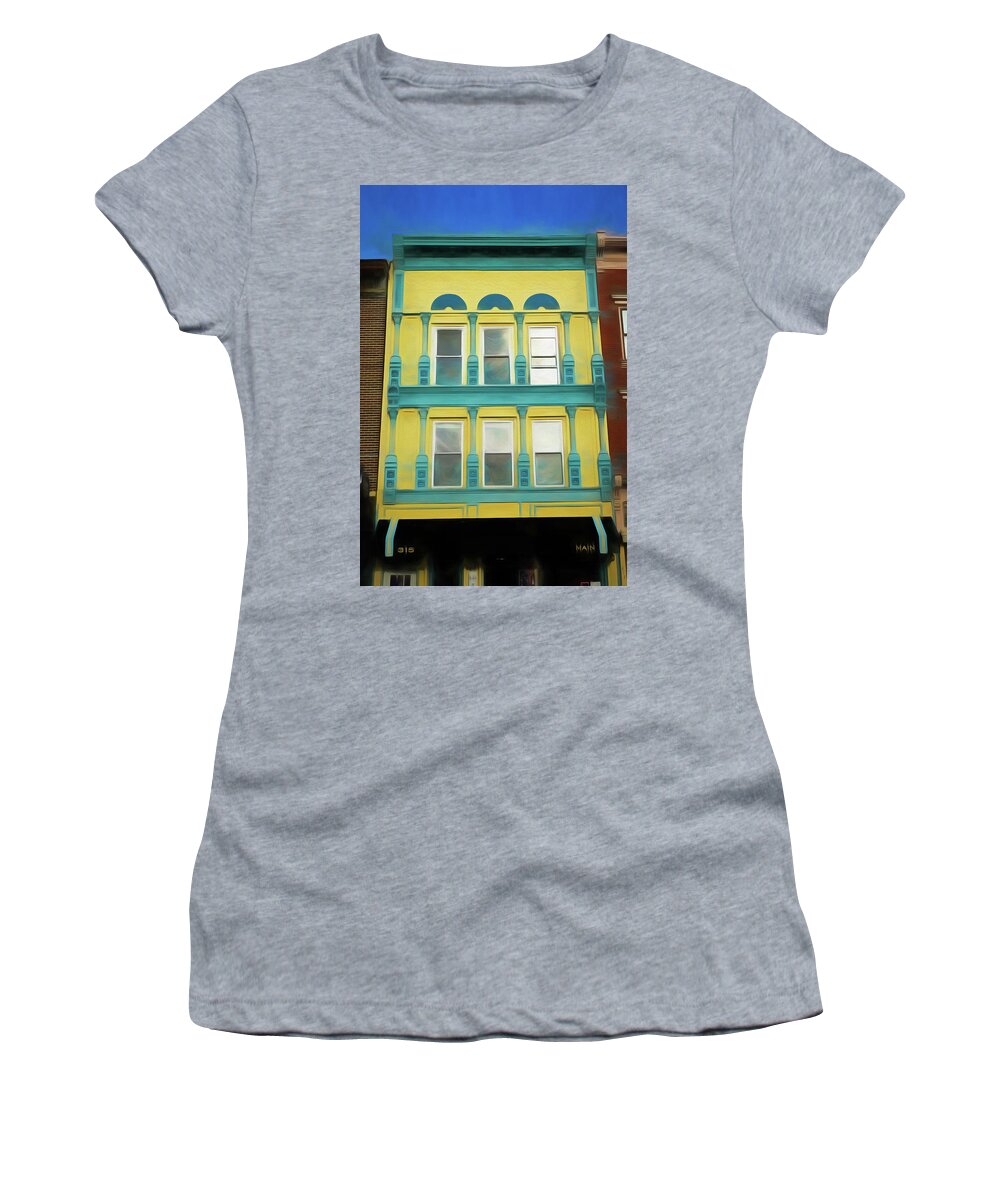 Hudson Valley Women's T-Shirt featuring the photograph 315 Main by Nancy De Flon