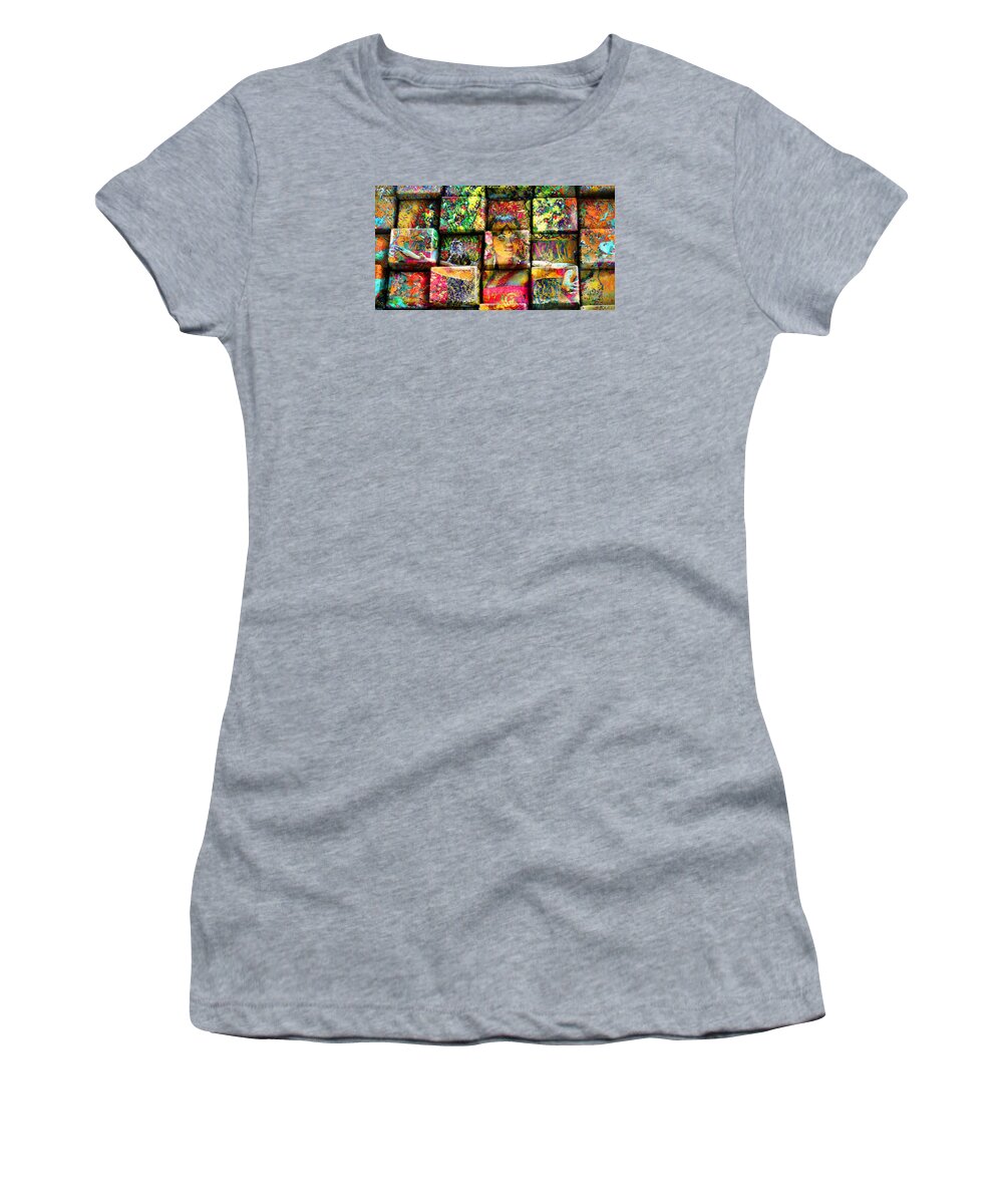Graffiti Women's T-Shirt featuring the photograph 3D Cubist by Jean Francois Gil
