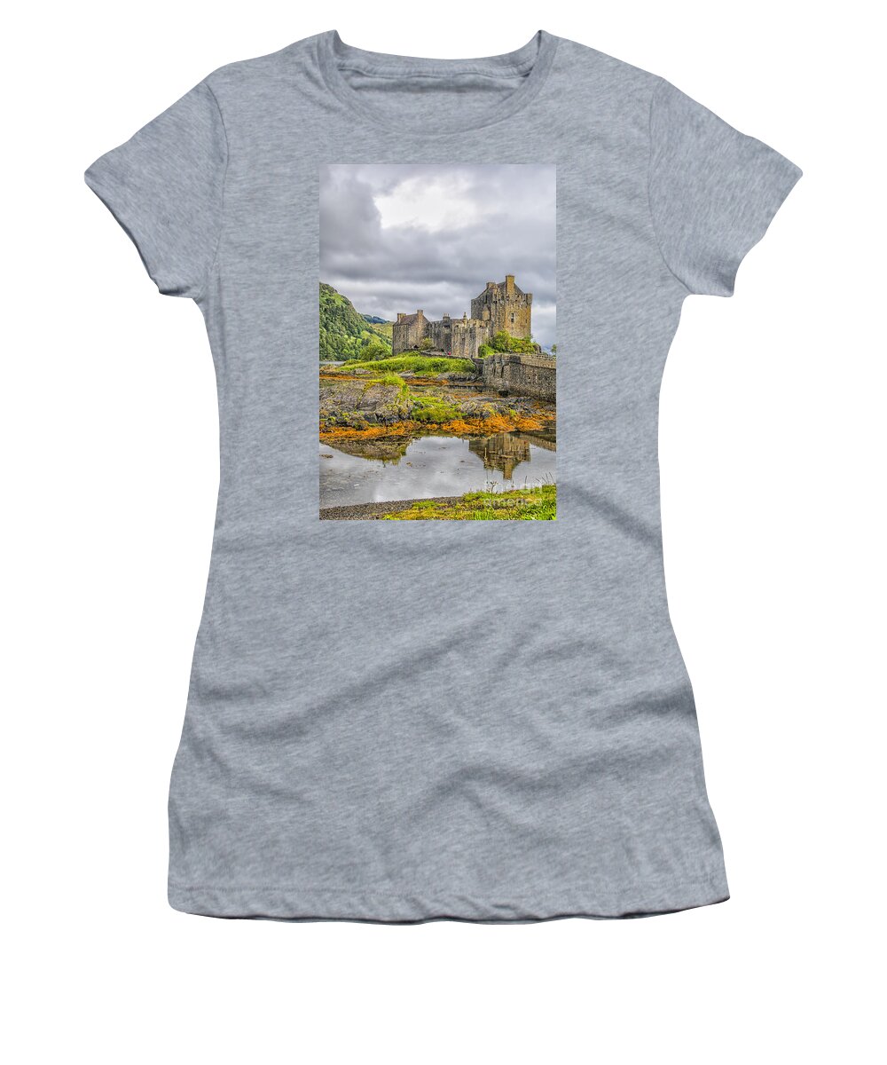 Ancient Women's T-Shirt featuring the photograph Eilean Donan castle by Patricia Hofmeester
