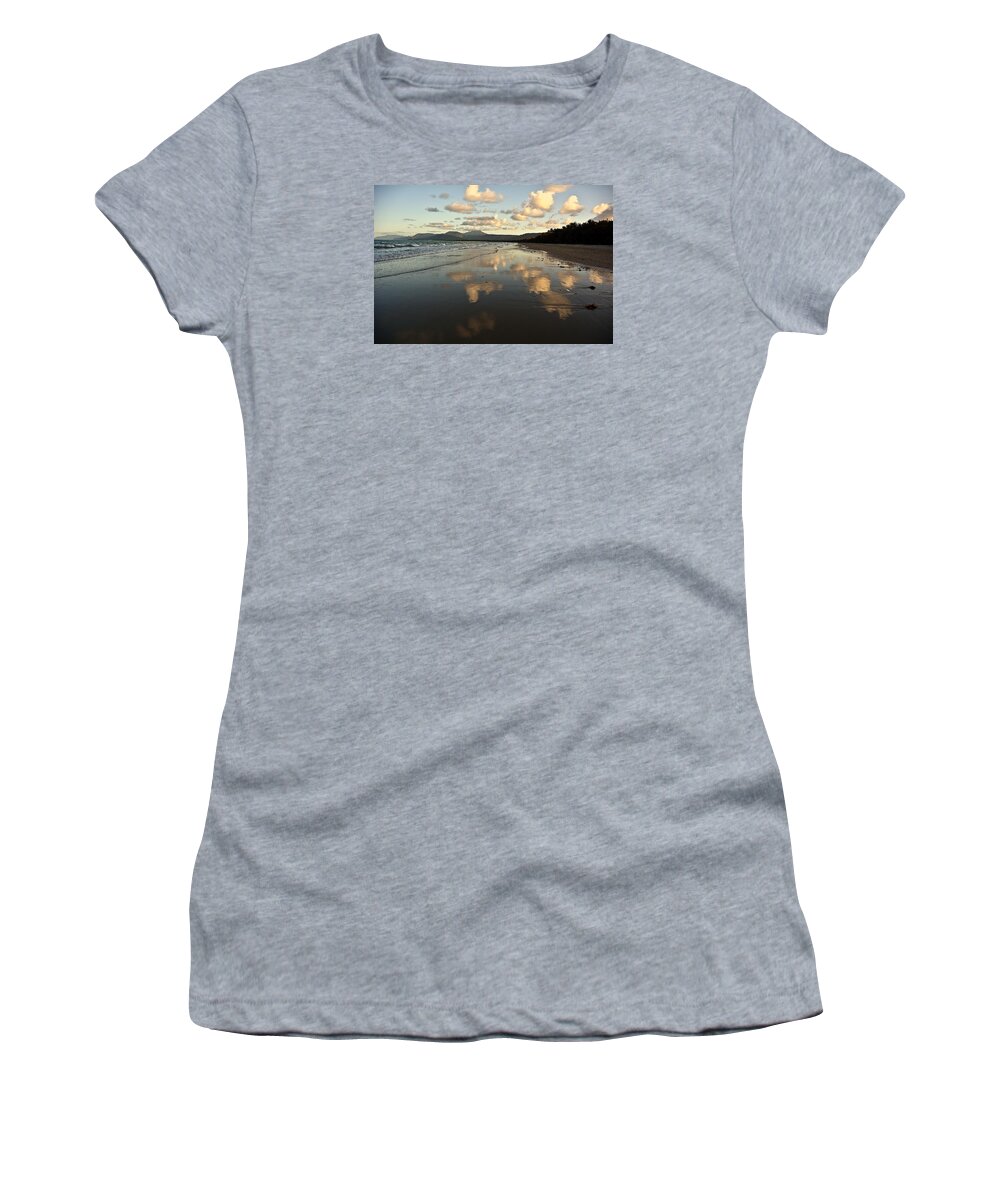 4 Miles Beach Women's T-Shirt featuring the photograph 4 Miles Beach 5.15 PM by Andrei SKY