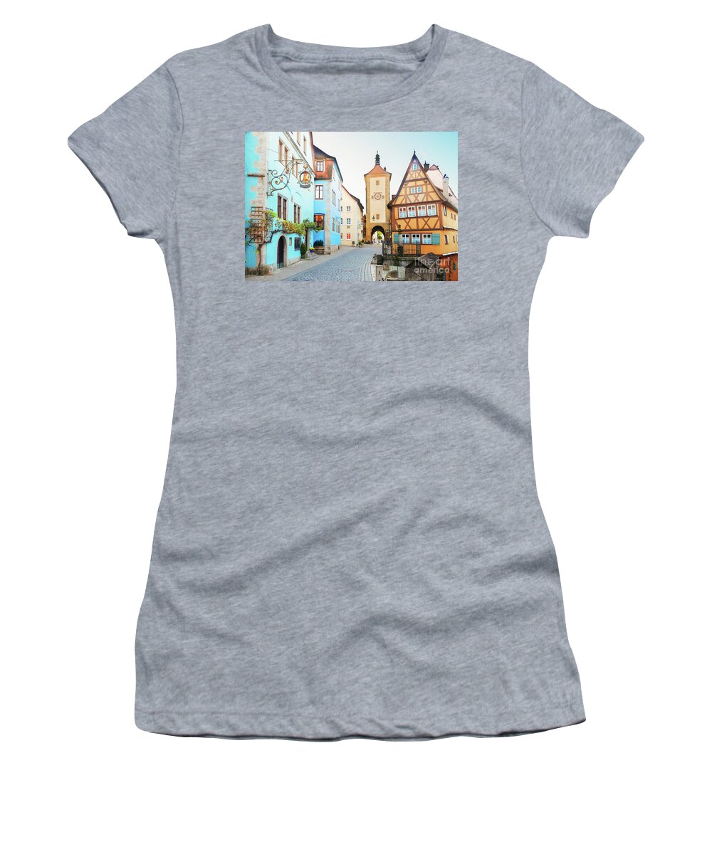 Rothenburg Women's T-Shirt featuring the photograph Rothenburg ob der Tauber, Germany #4 by Anastasy Yarmolovich