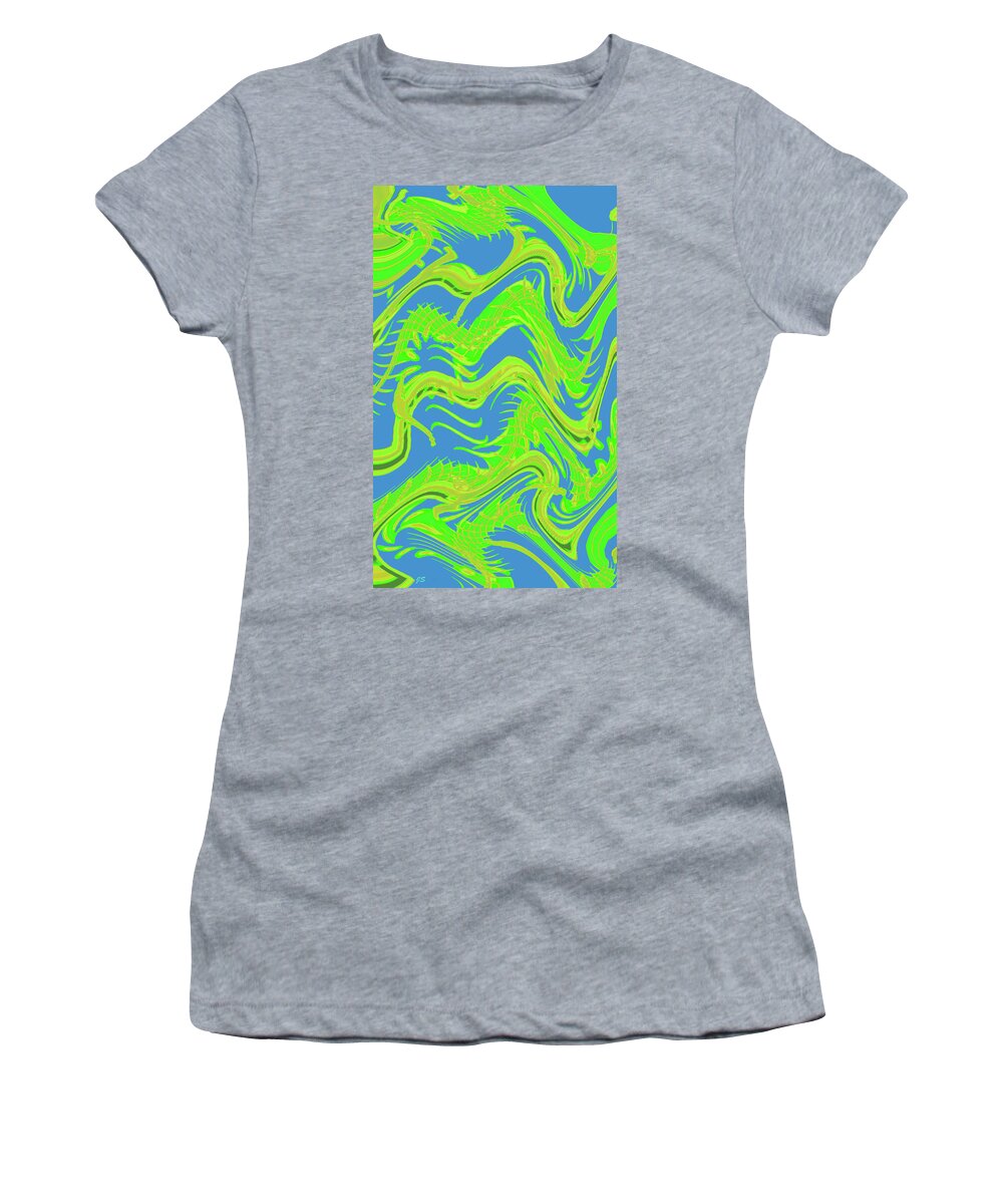 Abstract Women's T-Shirt featuring the digital art 4 U 532 by John Saunders