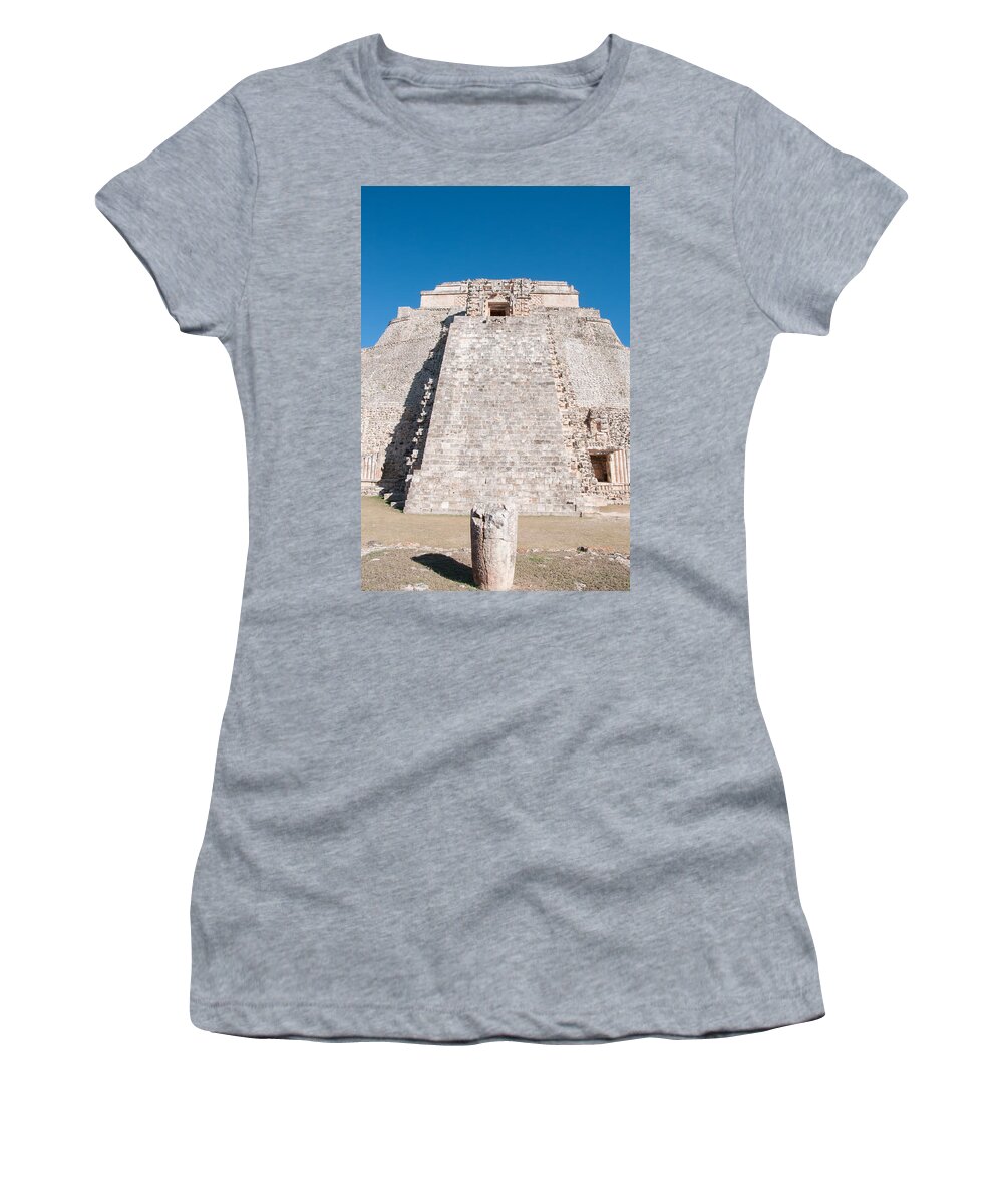 Mexico Yucatan Women's T-Shirt featuring the digital art Uxmal #4 by Carol Ailles