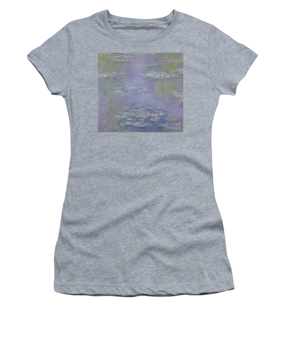 Waterlilies Women's T-Shirt featuring the painting Waterlilies by Claude Monet